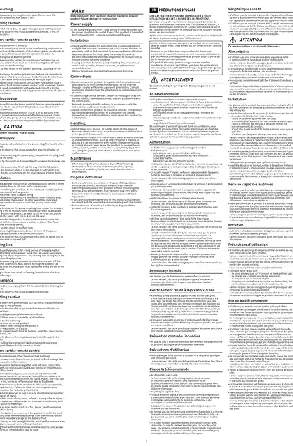 yamaha雅马哈WXA-70A_WXC-70A Safety Guide